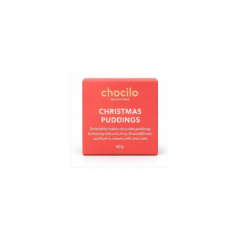 Chocilo Christmas Puddings – 40g