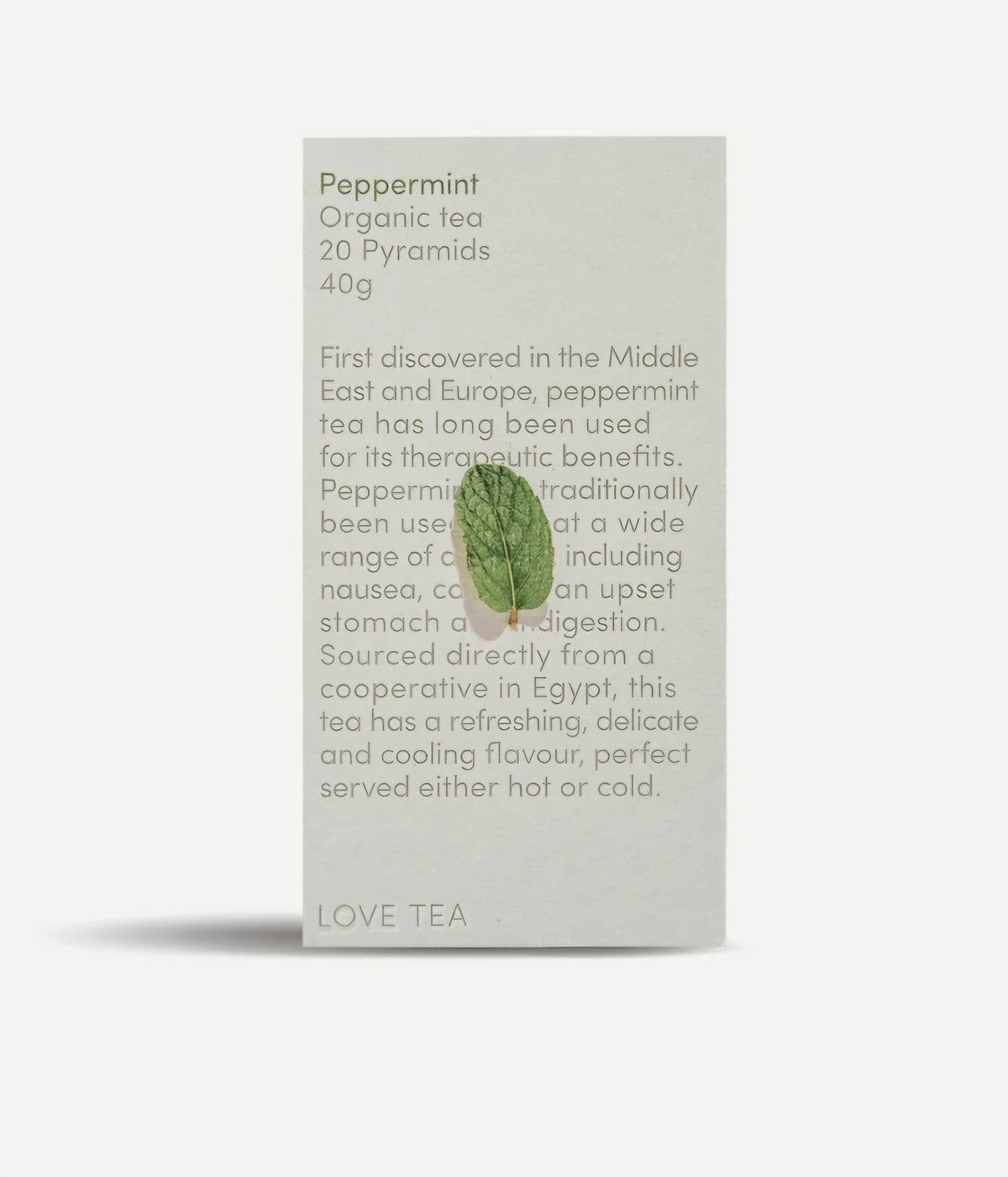 Love Tea Peppermint Pyramid Tea Bags