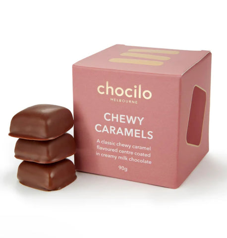 Chocilo Chewy Caramels in Milk Chocolate Gift Cube - 90g