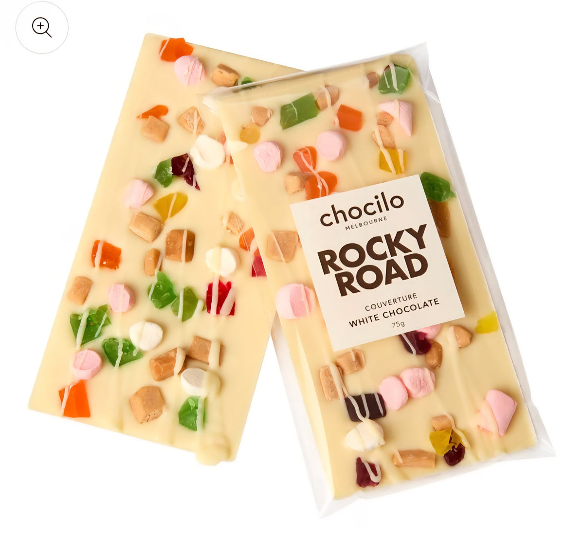 CHOCILO Rocky Road White Chocolate Block - 75g