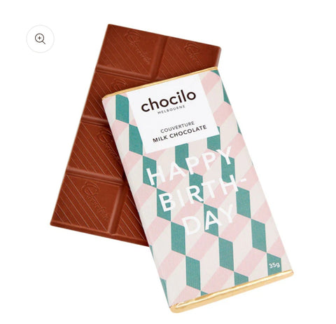 CHOCILO "Happy Birthday" Milk Chocolate Block - 35g