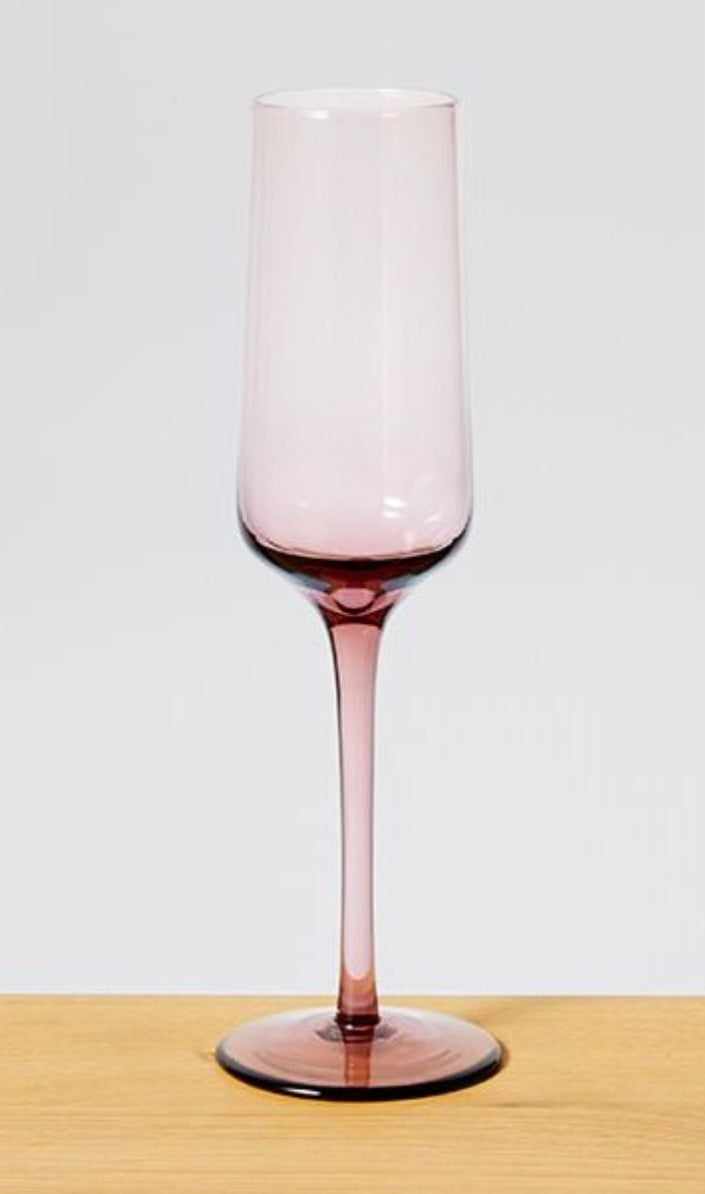 Coloured Stem Champagne Flutes