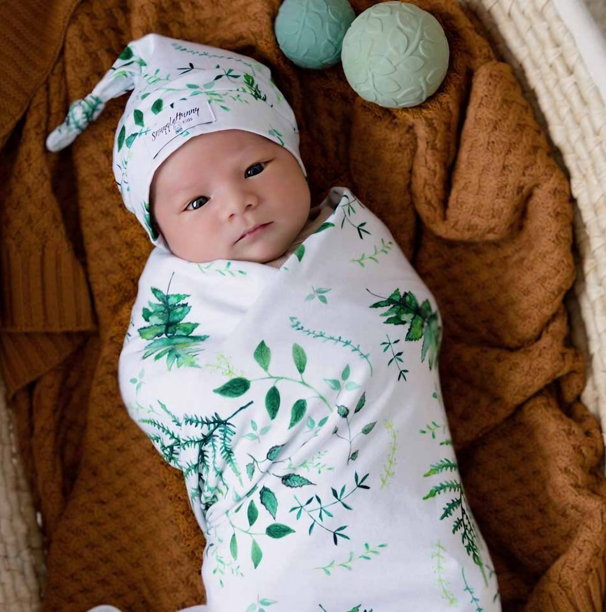 Snuggle Hunny Enchanted Baby Jersey Wrap & Beanie Set